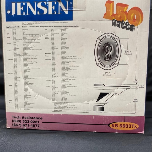 Jensen Portable Audio & Video Jensen 6x9 Triaxial Speakers Xs